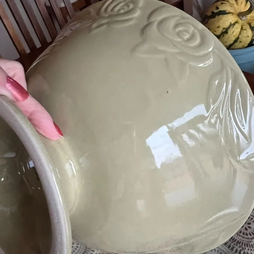 Laura Ashley Sage Green Rosemoor Pedestal Decorative Bowl
